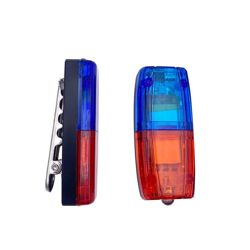 OLOMM Rechargeable Red/Blue Shoulder Warning Light