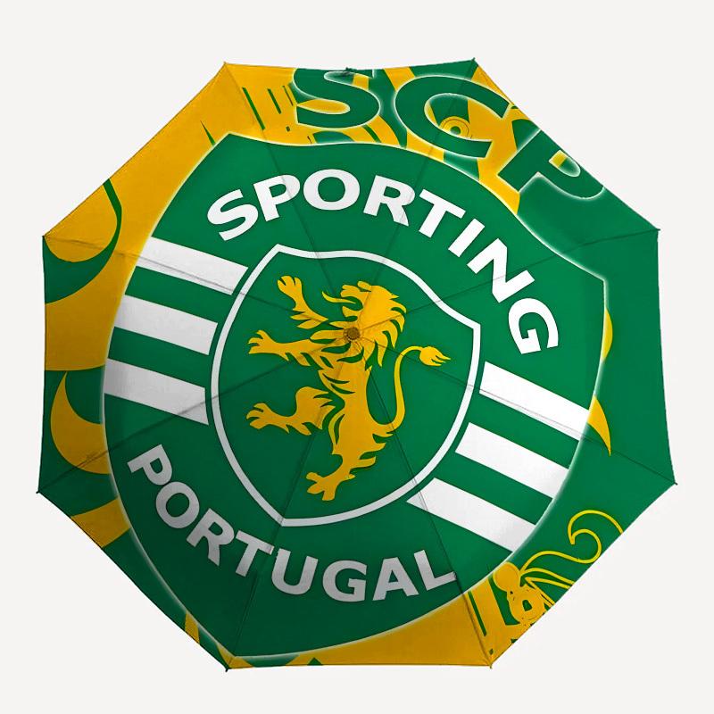 Sporting CP, Portugal Automatic Opening and Closing, 8 rib Structure Portable Umbrella, Suitable for Men and Women in All Seasons  Perfect G