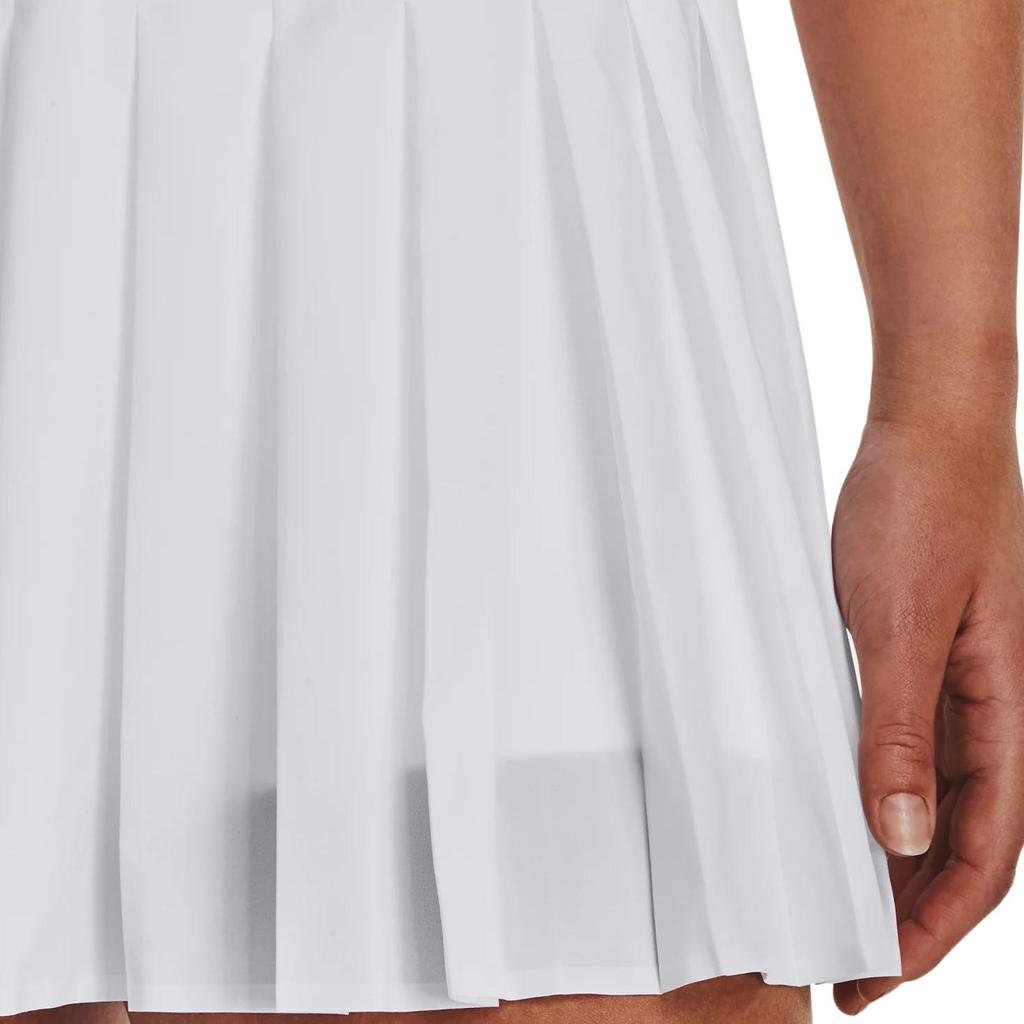 Under Armour Solid Pleated Sports Casual Skirt Women skirts White 1382401-100