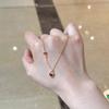 Classic Charm Simple Heart shaped Ruby Necklace for women Light Luxury Fashion lock Pendant Party Wedding Jewelry gifts