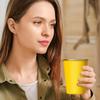 Stainless Steel Drinking Cups Straight Drinking Cups Yellow Coffee Mug Reusable Stainless Steel Lightweight Insulated Tumbler