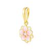 Gold Plated Sparking HeartFlower Charm Beads Pendant Fit Original Copper Bracelet Necklace Beads For Diy Jewelry Women Gift