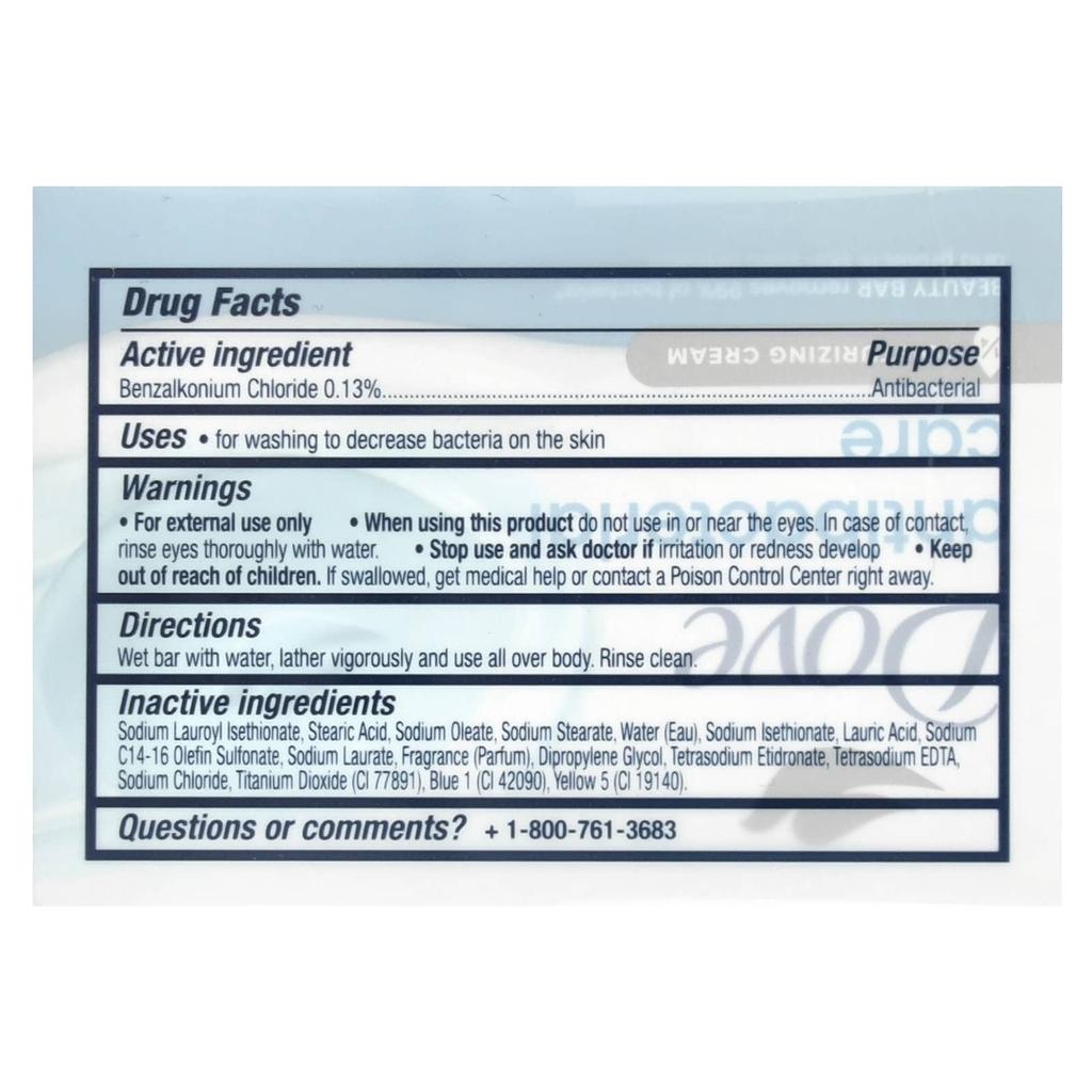 Pleie og beskyttelse, Antibakteriell skjønnhetsbar, 3-pakning, 90 g (3.17Oz) Hver