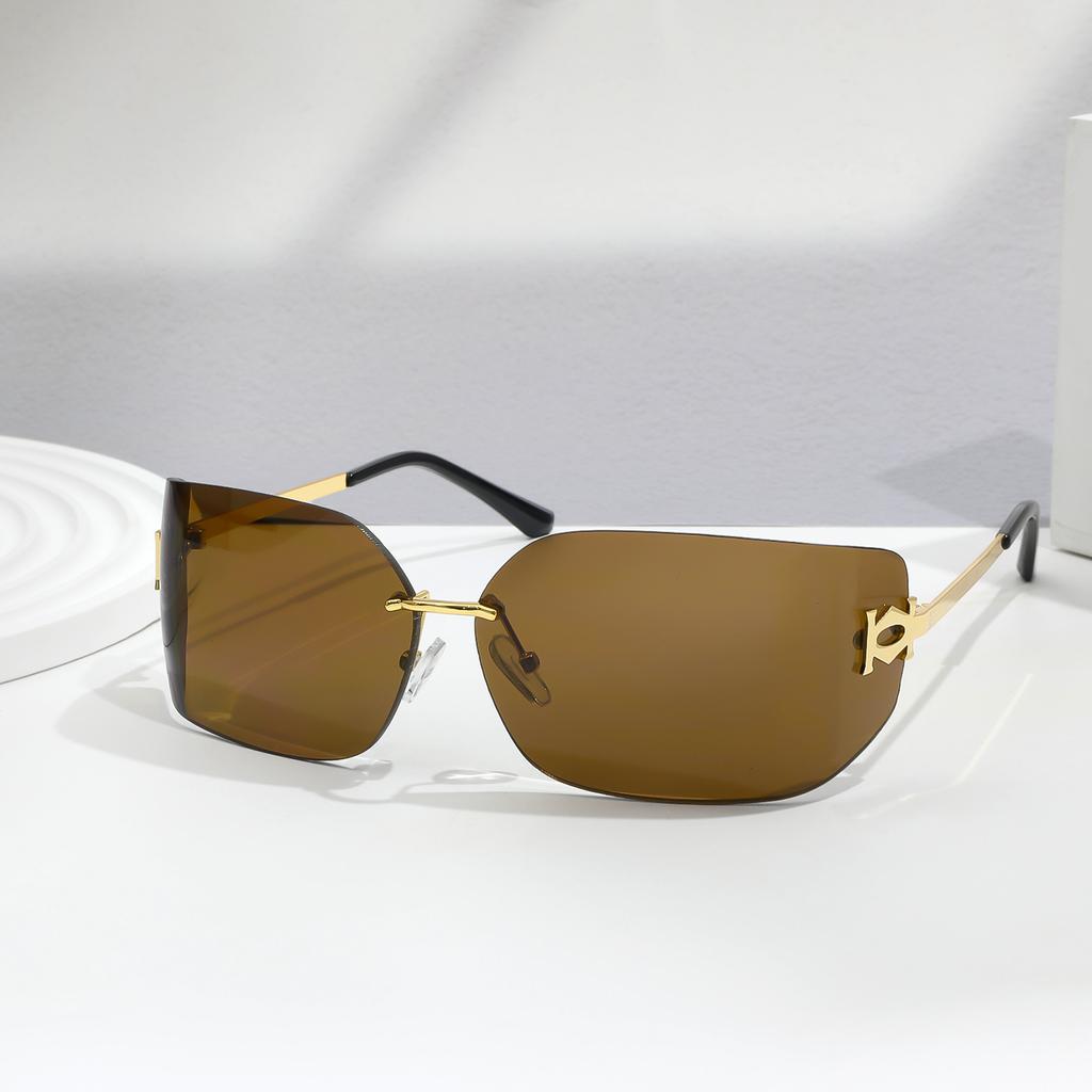 Rimless Sunglasses For Women Men Fashion Women's Sunglasses UV400 Protection For Shopping Travel Driving Fishing