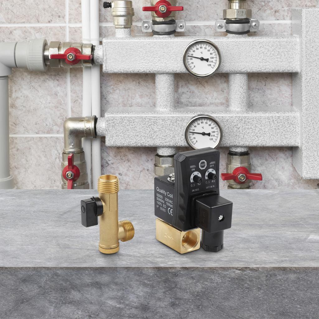 1pc Automatic Electronic Drain Valve Compressed Air System Split Electronic Timer For Filters Gas Tanks Easy Installation