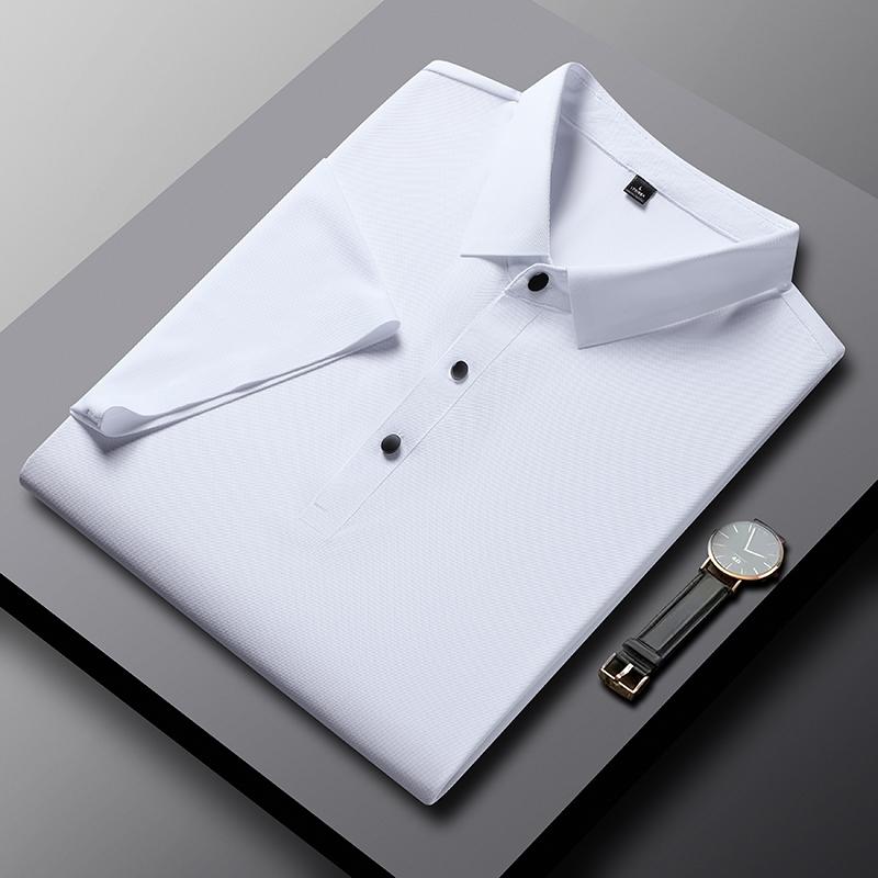 2026 Summer New Polo Shirt Men 3 Buttons Casual Work T Shirts Quick Dry Short Sleeve Golf Shirt High Quality Plus Size