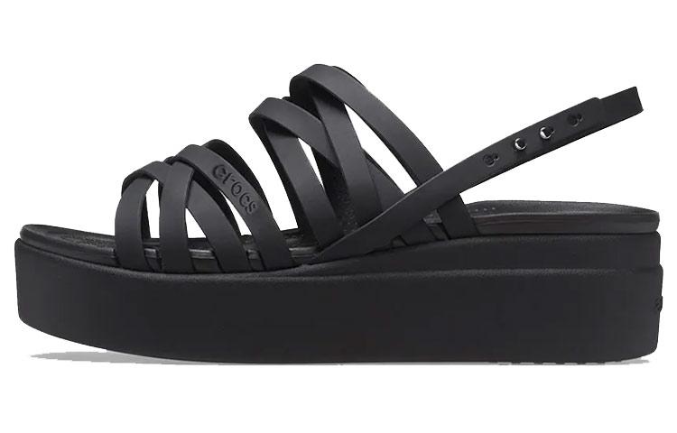 Crocs Brooklyn Strappy Black Sandals Women s 206751-001 33-34