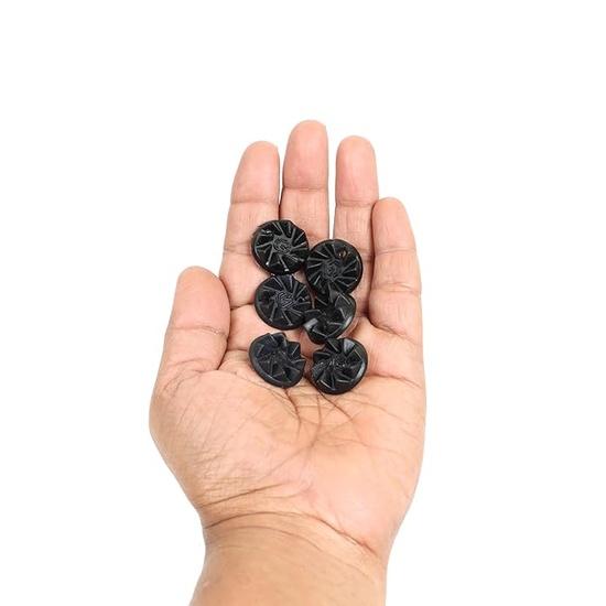 KNK Universal Rubber Cricket Spikes (24pcs)-Compatible with All Leading Brands – Durable & Anti-Slip for Maximum Grip Black