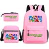 Geometry sprint game backpack geometry dash heat transfer backpack elementary school bag leisure bag