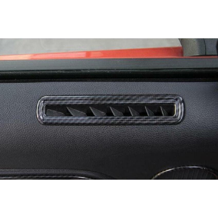 For Ford Mustang 2015- Carbon Fiber Inner Door Air Outlet Vent Cover Trim