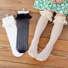 Girls' Mid-Calf Cotton Socks with Bows, Princess Style, Thin Soft Spring/Autumn Wear, Korean Fashion Baby Long Socks