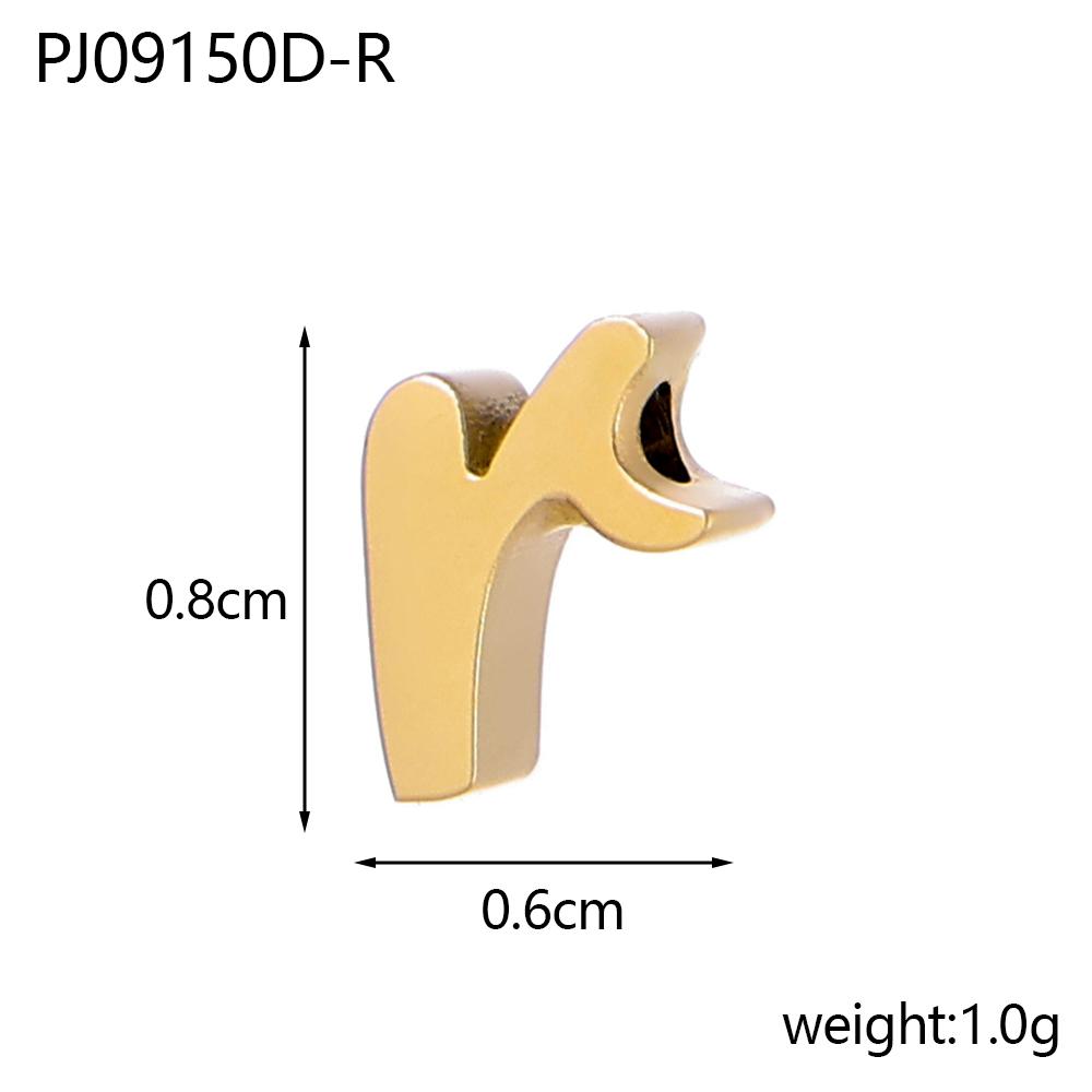 CARLIDANA Stainless Steel Gold PVD Plated DIY Lower Case 7mm Letter Alphabet Initial Charm Pendant Accessories Jewelry Fitting
