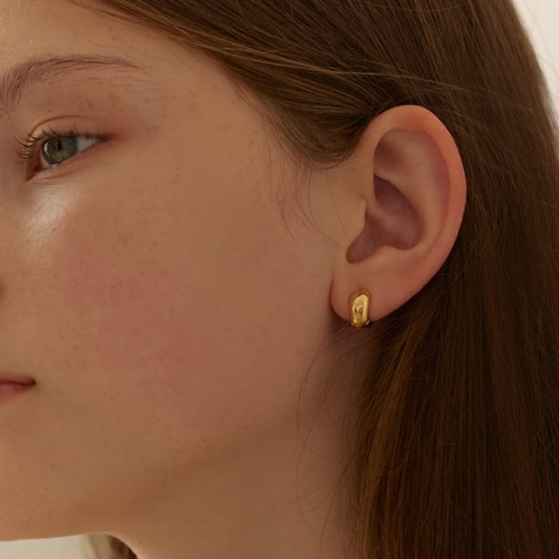 Lewe Round fit hoop earring