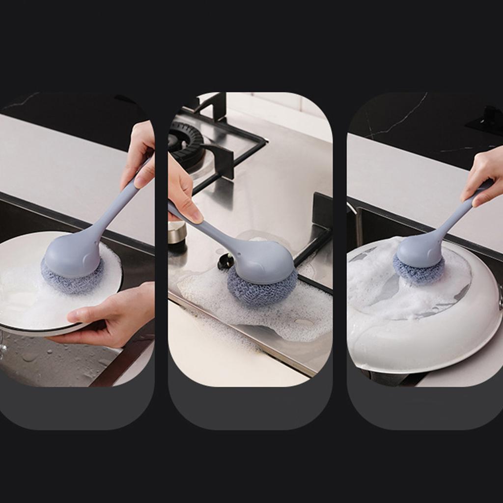 Dish Brush Professional   Handle Polyester   Dish Scrub Brush Dish Cleaning Brush for Dish Pot Pan Sink Cleaning