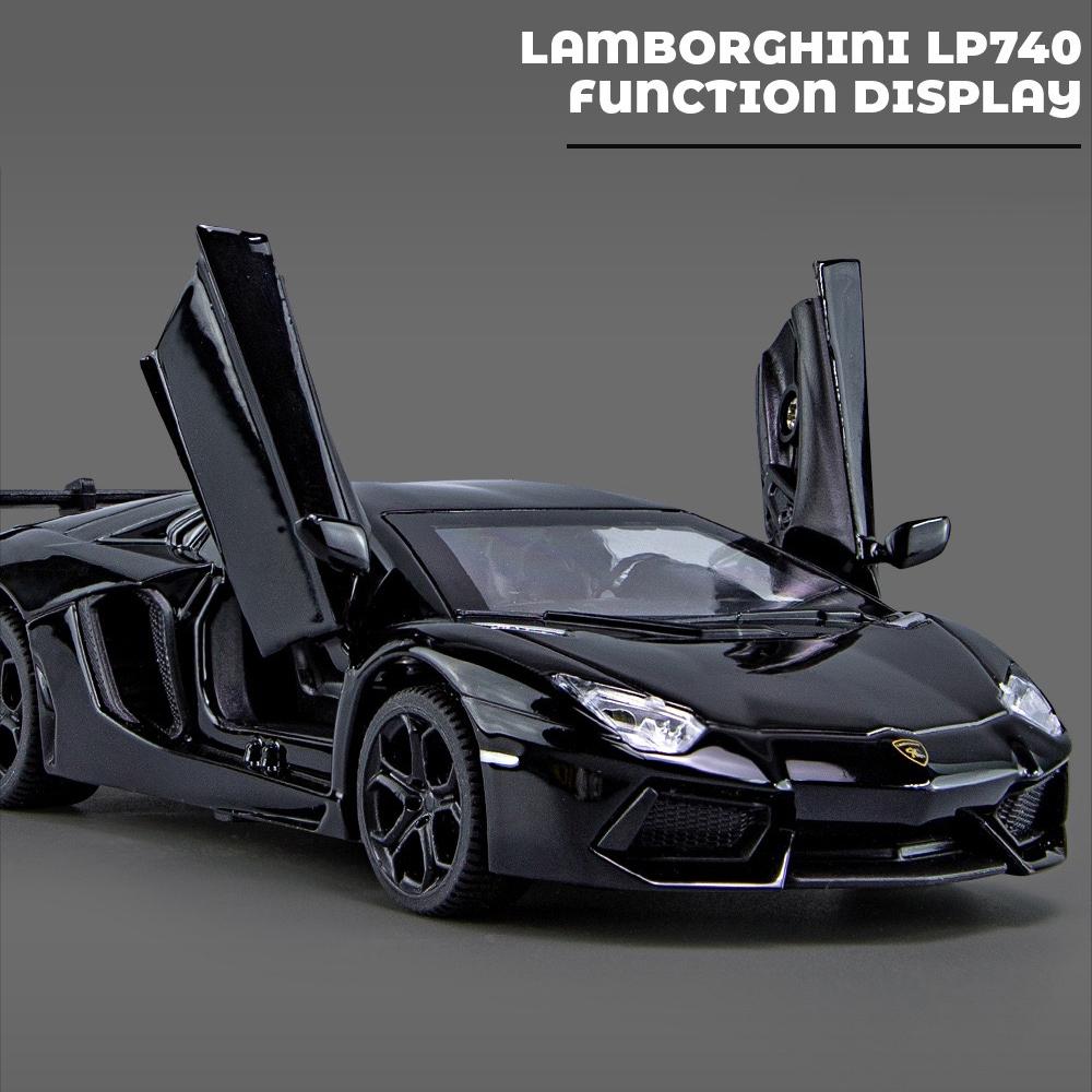 1:Maßstab 32: LP740, Legierung, Automodell, Licht- und Soundeffekt, Druckgussauto, Spielzeug für Jungen, Geburtstagsgeschenk, Kinderspielzeug, Autosammlung