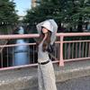 [Keren Cotton Modal] Solid Color Simple Button Slim and Thin Round Neck Design Versatile Top Tide