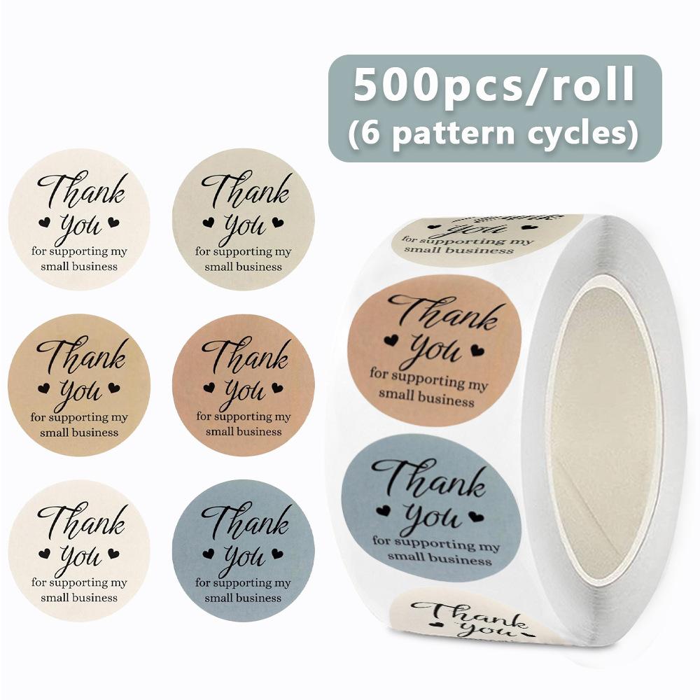 

500 Labels English Thank You Stickers Adhesive Labels Gift Baking Packaging Seals