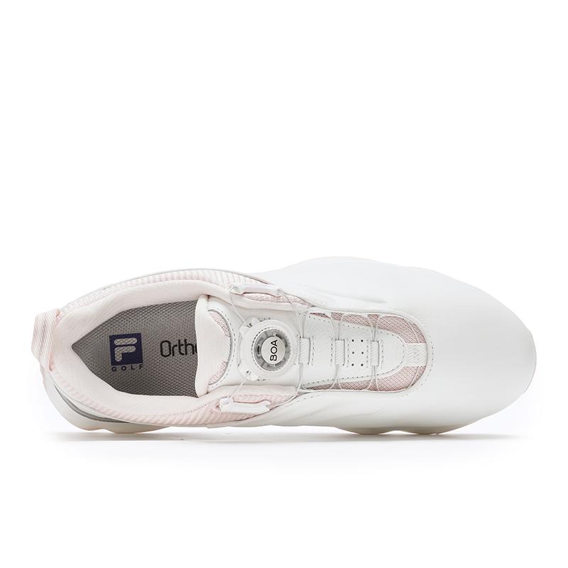 Fila GF Velocity Sport Minimalist Slip-On Durable Low-Top Golf Shoes Women Sneaker Bright-White Water-Rose-Pink A12W431702FBR
