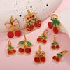 Fresh And Sweet Pendant Red Dripping Fruit Cherry Diy Jewelry Pendant Accessories