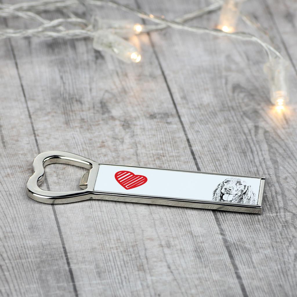 English setter, Lawerack, Laverack I – Bottle opener with a dog, personalized fridge opener | Art-Dog