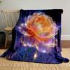 Multi-Sizes Beautiful Crystal Flowers Pint Warm Comfortable Blanket Home Travel Camping for Adults and Kids Luxury Gifts