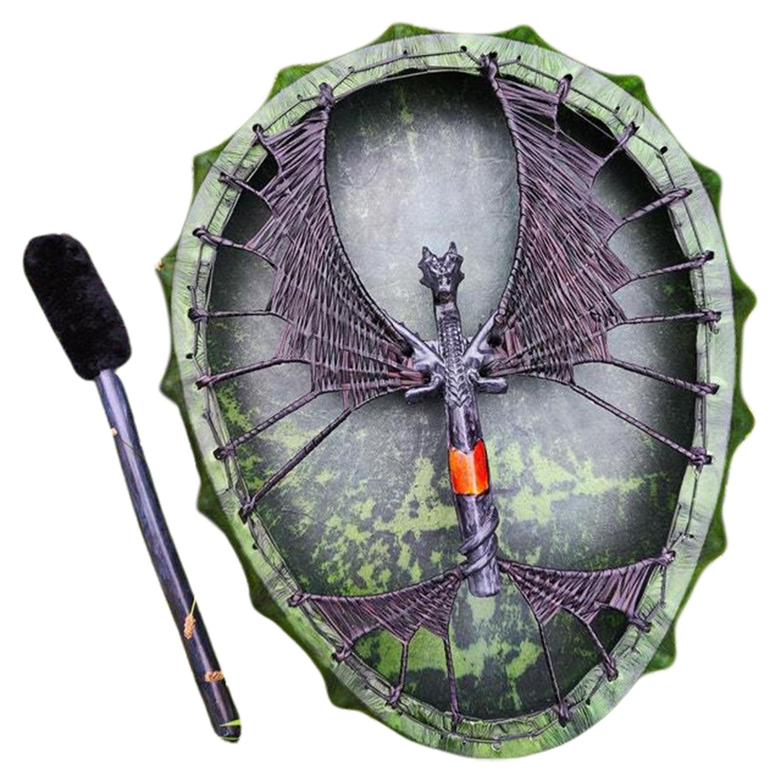 Shaman Drum With Dragon Totem Tree Of Life Siberian Drum Spirit Music Handmade Crafts Ornament Home Decorations Easter Gifts