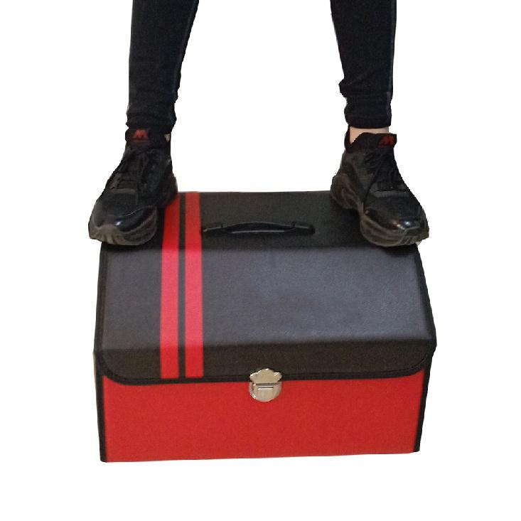 O SHI CAR Organizer Pu Leather Storage Bag Pp Board Collapsible Organizer In the Auto Customized Logo Waterproof Storage