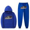 Mens Winter Warm Hooded Sweatshirt Jogger Set Cotton Blend Sport Outfit