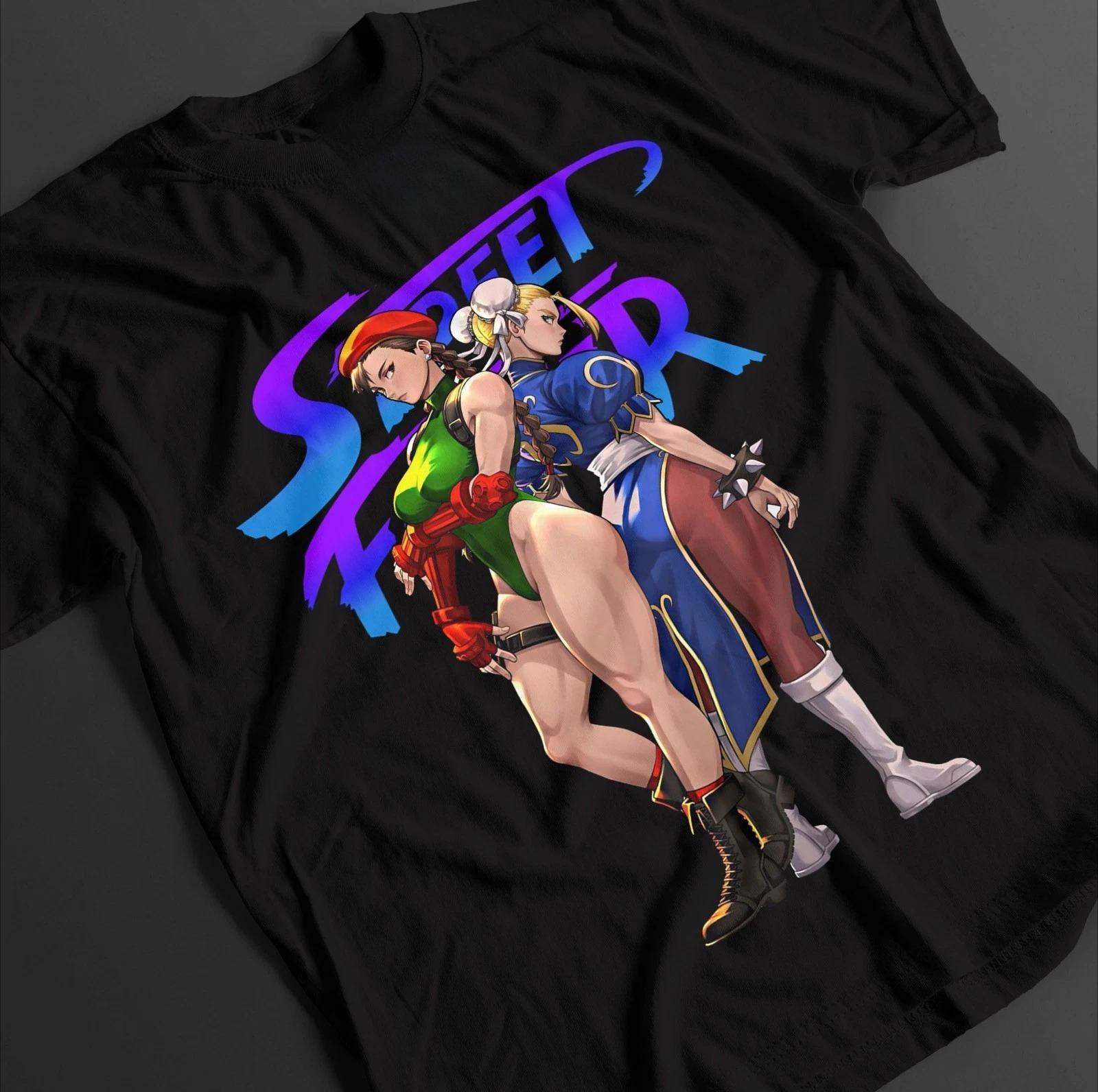 

New Year 2026 Street Fighter Shirt Chen Li Style Shirt Amy White Style Shirt Kim Fighting Anime Tshirt - Men s Summer Cott... 5XL різнокольоровий