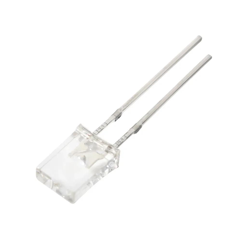 50PCS LEDs Kit 2x5x7mm Square LED Diode Light Emitting Diode Transparent LED Lamp White Green Red Blue Yellow 5 Color