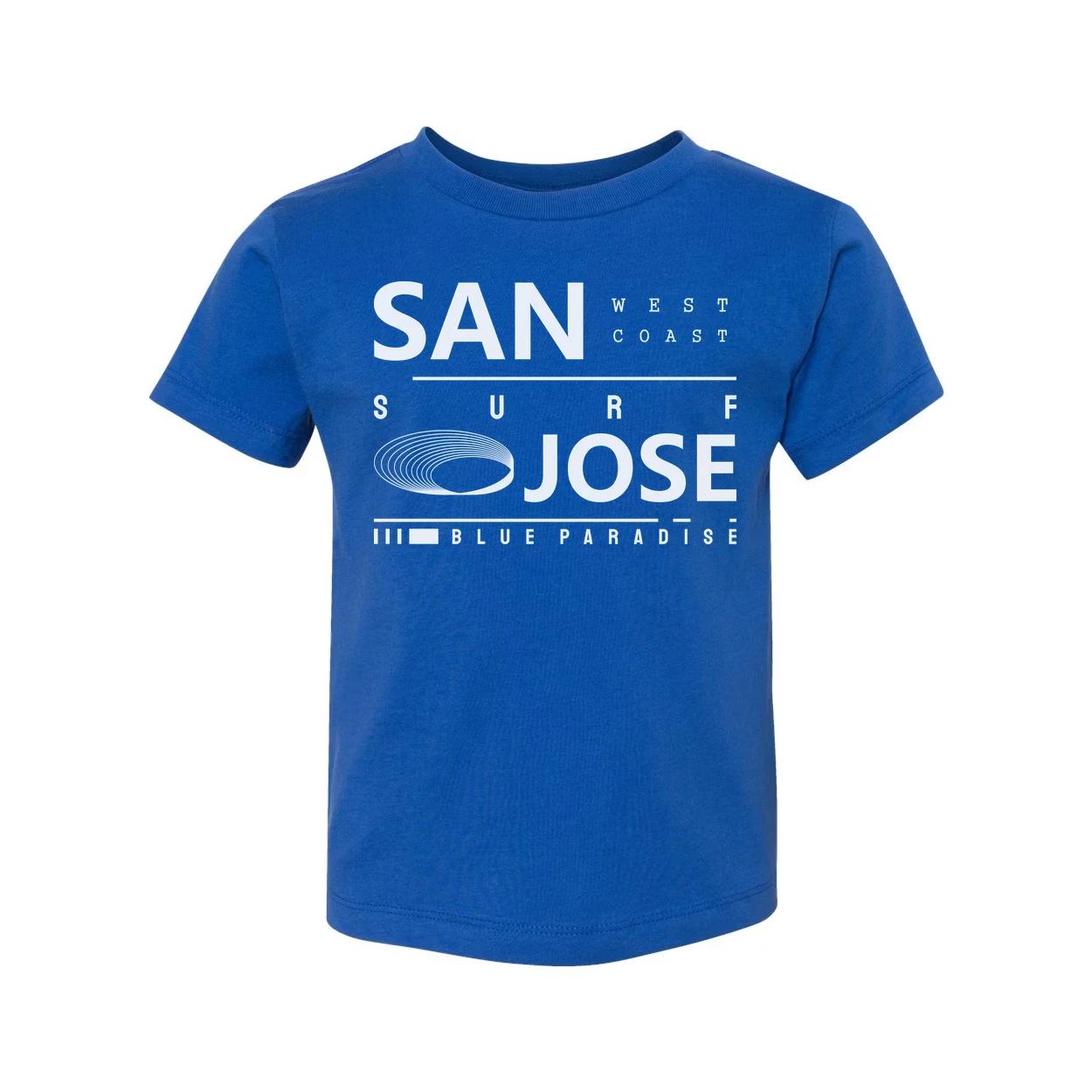 San Jose West Coast Graphic T Shirt With Blue Paradise Design Unisex Tee Edition S
