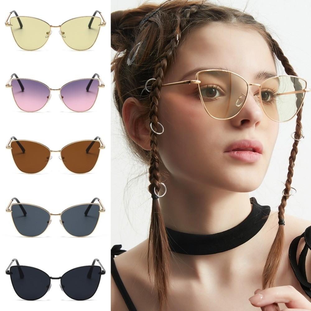 Sun Protection Cat Eye Sunglasses Multicolor Big Frame Sun Glasses Vintage UV400 Eyewear Selfie
