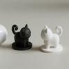 Figurina di Gatto Carino Stampata in 3D, Piccola Statuetta di Gattino Cartone Animato per Scaffale dell'Ufficio, Scrivania, Casa, Decorazione per Auto, Regali da Collezione per Amanti dei Gatti