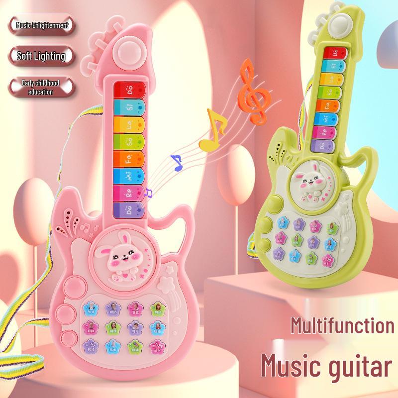 Multifunctional Light-Up Musical Guitar for Children's Early Education