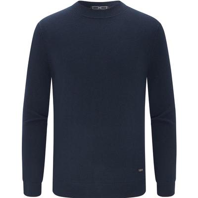 EMZ Erdos Herren Pullover mit Rundhalsausschnitt, 100% mercerisierter australischer Wolle