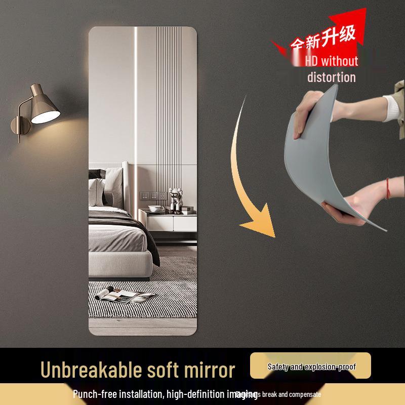 Self-Adhesive Full Body Acrylic Wall Mirror Sticker - High-Definition Dressing Mirror