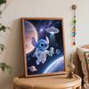 Disney Digital Oil Painting Art Kit Space Stitch Astronaut Alien Hand Filled Home Decor