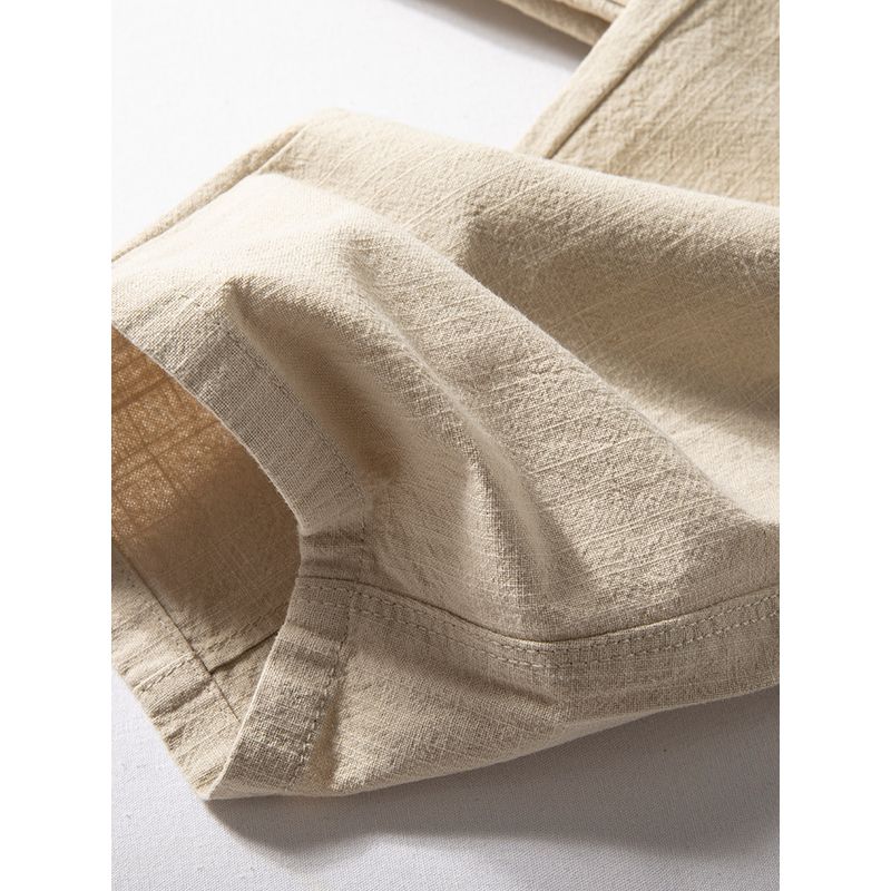 Men's Casual Pants Spring and Autumn Basic Versatile Breathable Cotton Pants Loose Straight Japan fashion Retro Drape Trousers