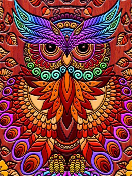 5d Diamond Painting New Owl Cartoon Full Square/round Embroidery Colorful Bird Animal Mosaic Home Decor