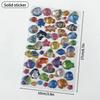 Kids 3D Cartoon Stickers Crystal Embossed Stickers  Journal Decorative Stickers For Phone & Laptop Decor Creative Exchange Gift