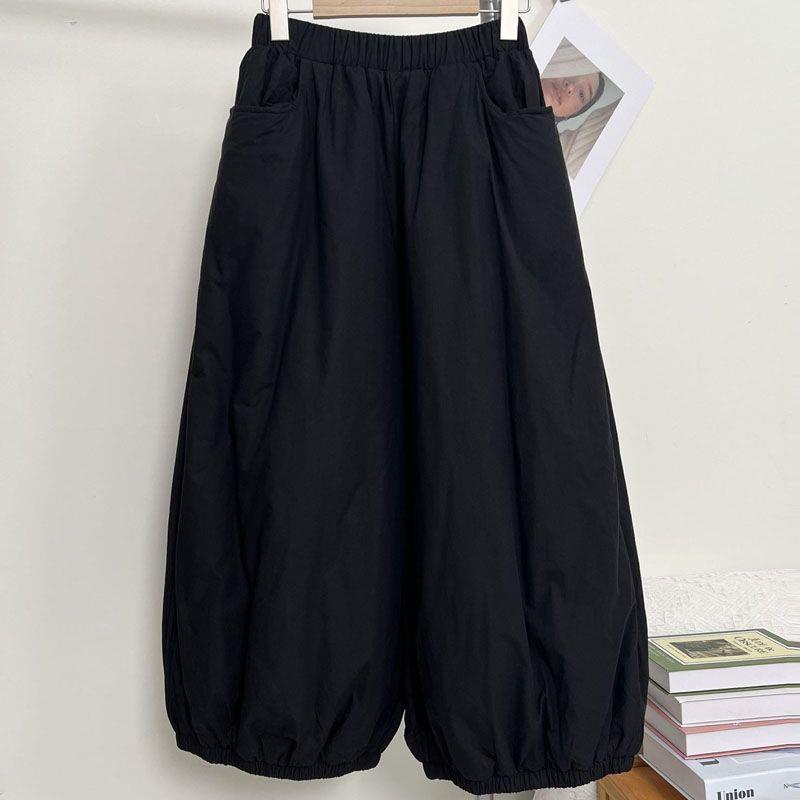 

Vintage Chic Women s Lantern Wide-Leg Pants - Plus Size, Slimming & Warm for Autumn/Spring 2026 2XL (130-145 kg)