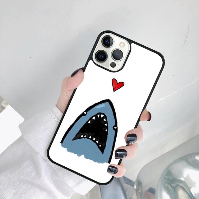 

Love Shark Phone Case Cover For iPhone 17 Air 15 Pro MAX 16 Plus 14 12 11 13 coque iPhone 14pro