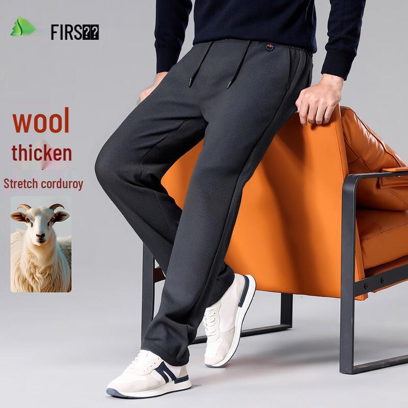

FIRS Men s Corduroy Fleece-Lined Straight-Leg Pants 2XL