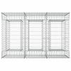Gabion Raised Bed Set 2 Pcs Silver