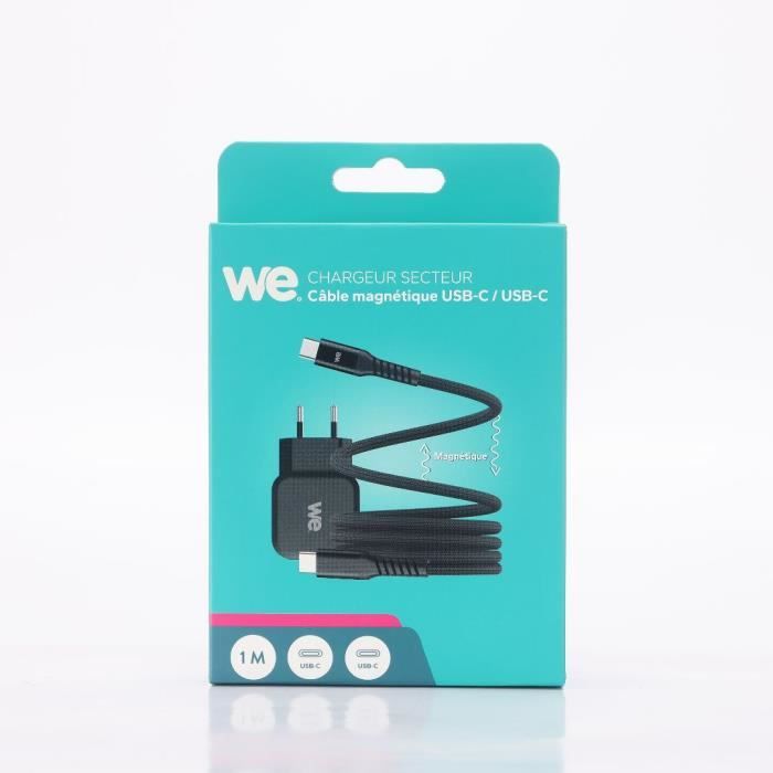 Bundle 1-Port USB-C 20W Ladegerät + USB-C/USB-C Kabel schwarz