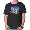 Unisex Crew Neck T-Shirt Faster Than Light Sonic Graphic Short Sleeve Casual Tee