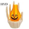 Warm LED Spooky Lamp Skeleton Hand Ghost Face Pumpkin/Scary Eyeball Night Light, Halloween Party Table Centerpiece for Home Decoration And