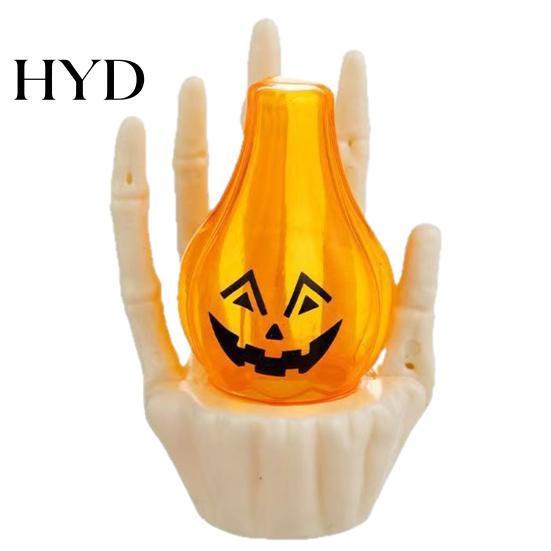 Warm LED Spooky Lamp Skeleton Hand Ghost Face Pumpkin/Scary Eyeball Night Light, Halloween Party Table Centerpiece for Home Decoration And