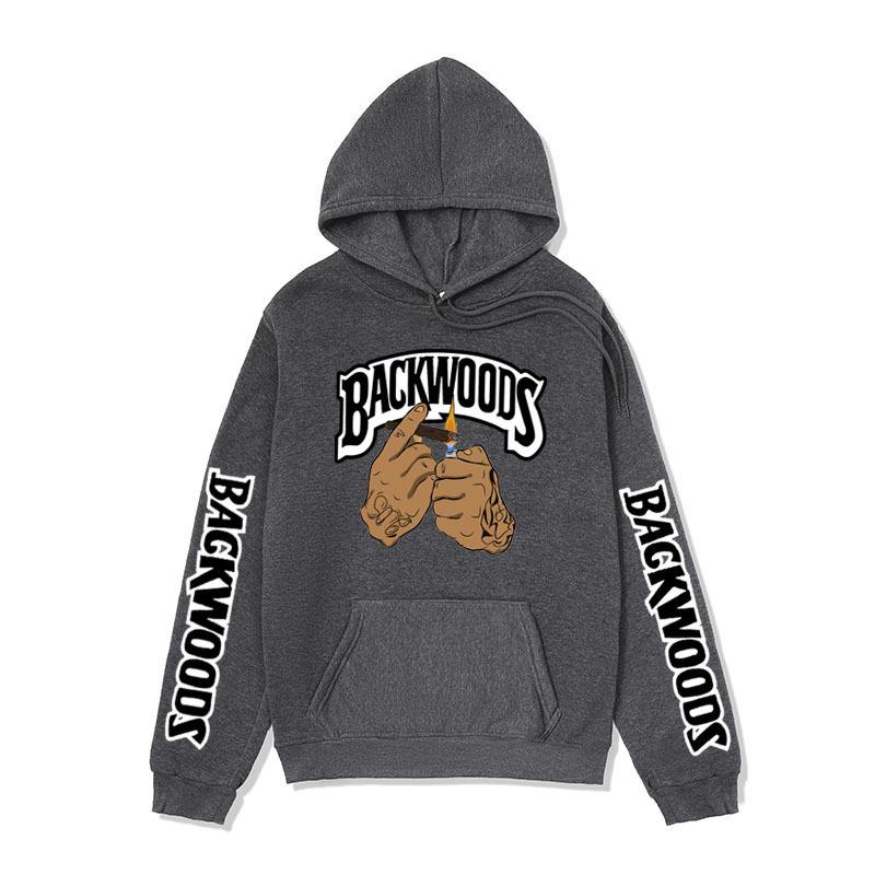 2025 new men's backwoods cigarette lighting printed sweater European and American street trendy sweater men's European size jacket