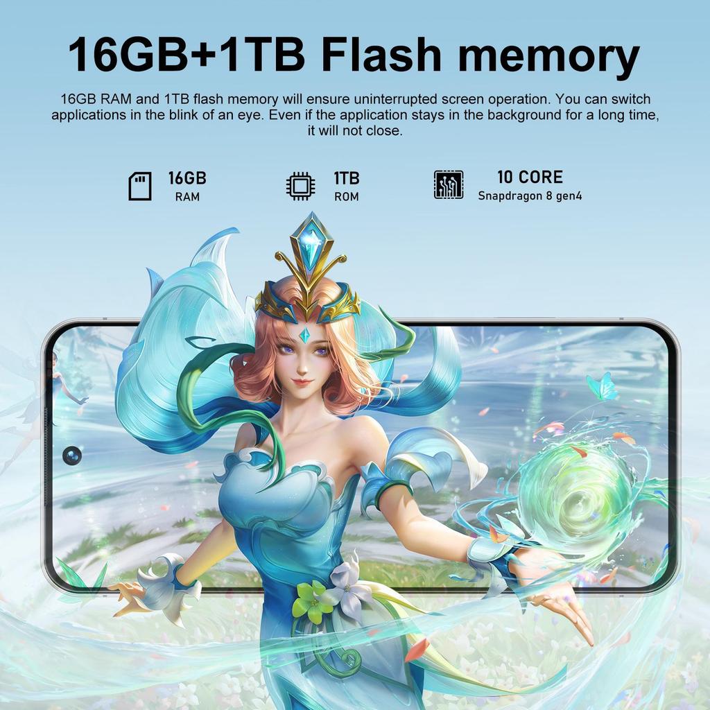 Smartphone A17 Pro Max: 7.3-inch Android, 16GB RAM + 1TB ROM